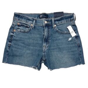 NWT GAP frayed tapered stretch Girlfriend cutoff denim jean shorts size 2/26 NEW